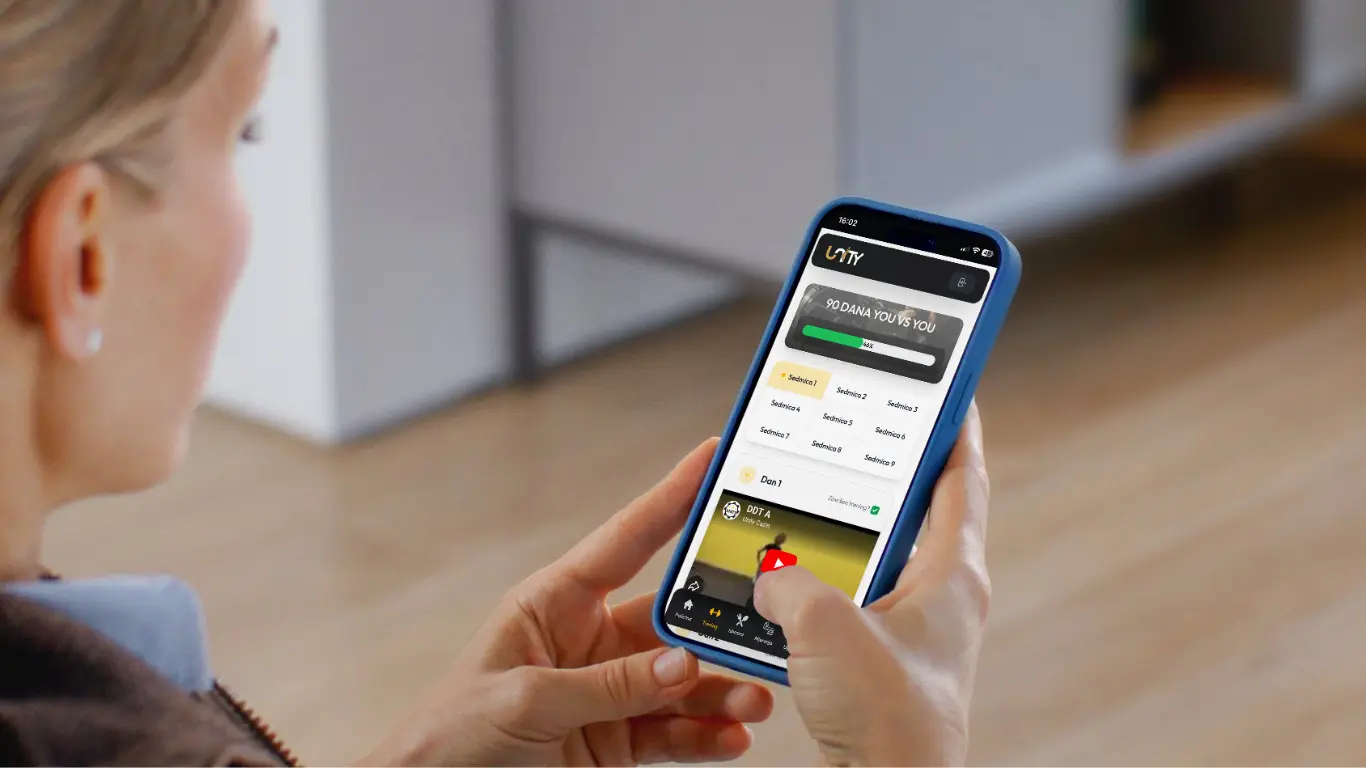Unity17 Aplikacija - 90 Dana You vs. You Program Interface